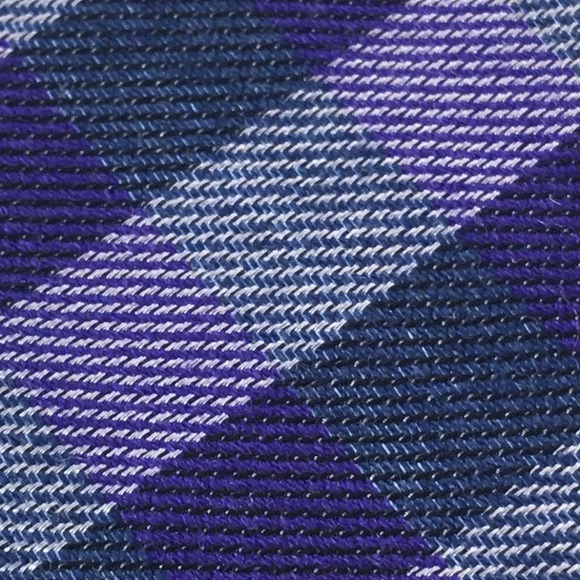 1901 Silk / Wool Blue Purple Regiment Tie - Picture 3 of 10